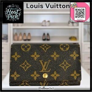 Louis Vuitton Monogram Porte-Monnaie Tresor Wallet Excellent Condition